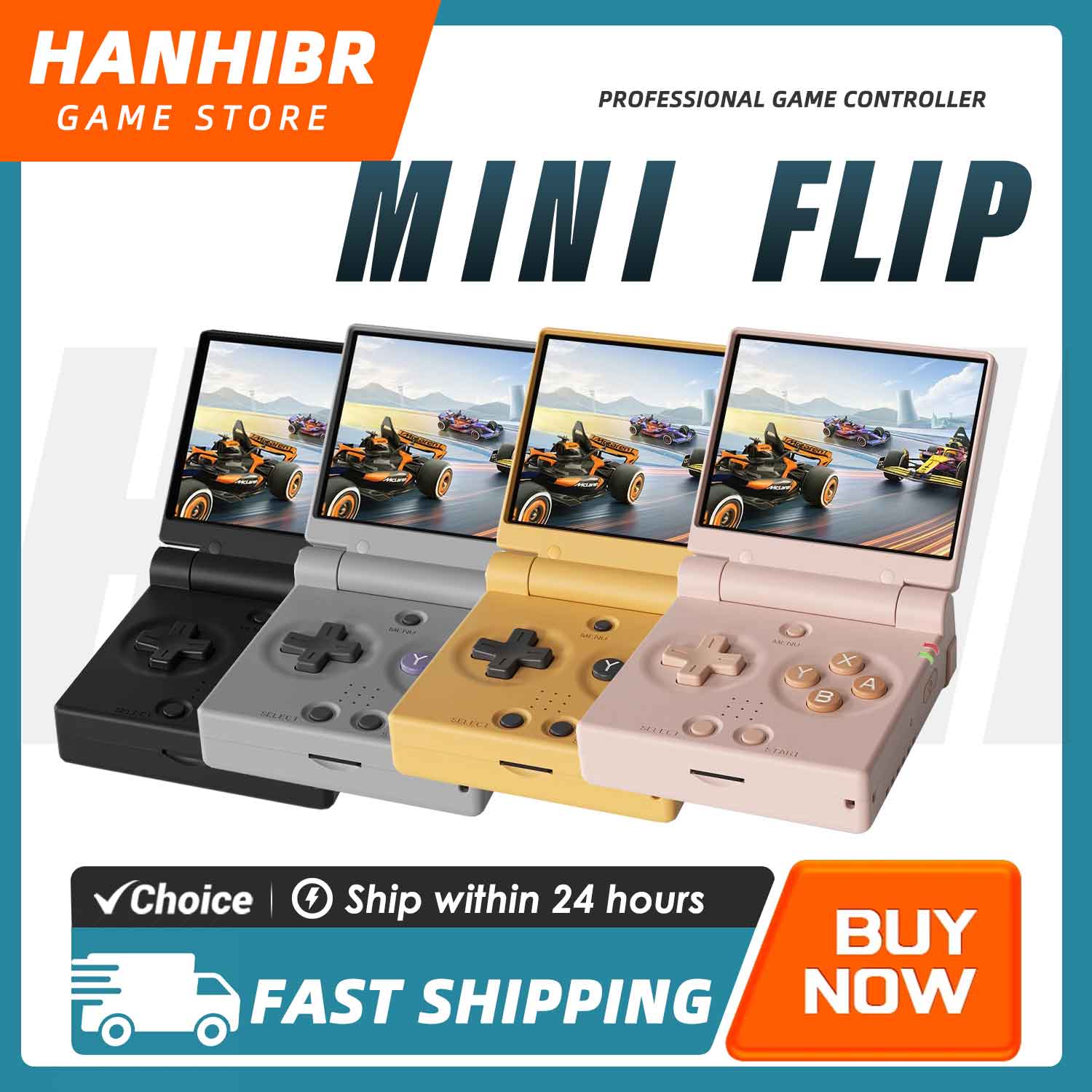 Gaming Console Minecraft - Портативная игровая консоль MIYOO MINI FLIP